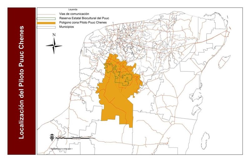 Localización del piloto Puuc Chenes
